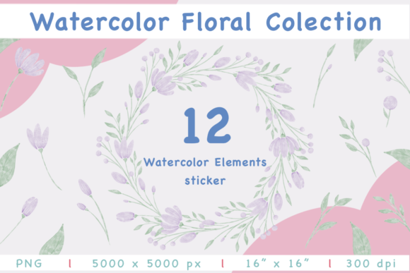 Bringing Organic Elegance to Digital Design: The Watercolor Floral on Paper Collection
