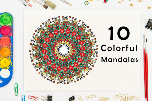 Colorful Mandala with Floral Shapes for KDP