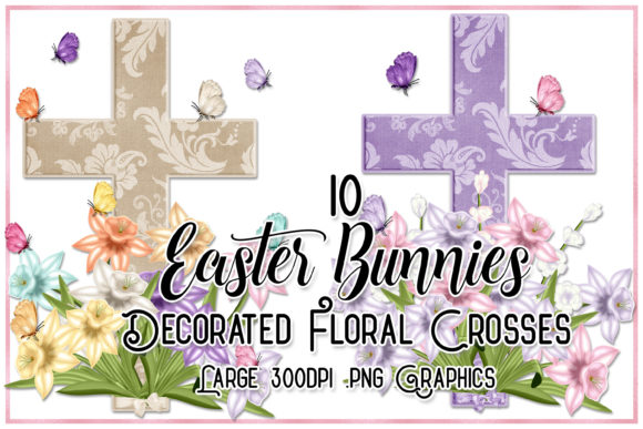Easter Bunnies Christian Floral Crosses: Merging Tradition with Modern Design