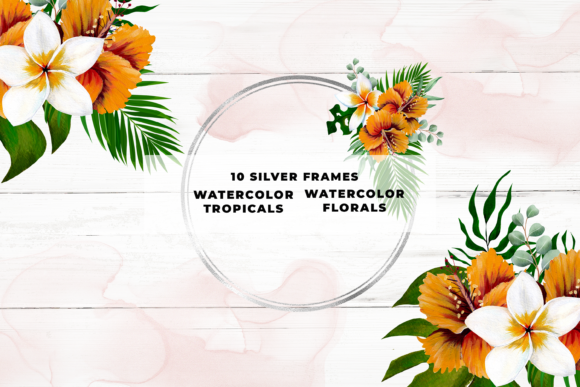 Elevating Creative Projects with the Silver Tropical Floral Frame Collection