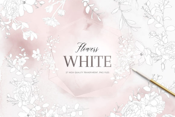 Elevating Digital Design with the Floral Crystal Frames Watercolor Blush Collection