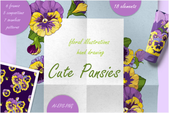 Elevating Your Designs with the Pansies Violets Floral Collection