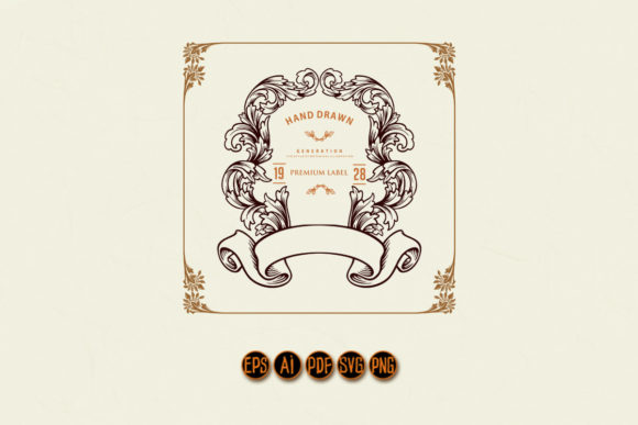 Evaluating Elegant Label Floral Swirls with Vintage Vector Illustrations