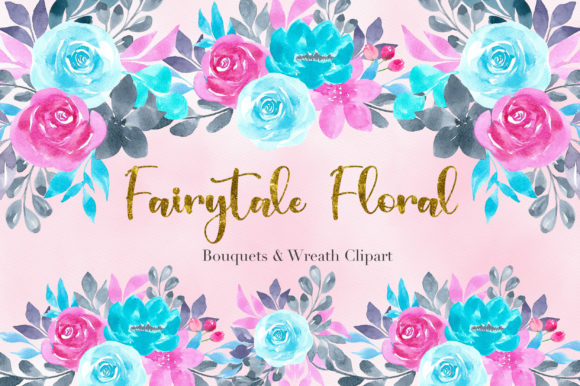 Fairytale Floral Watercolor Clipart: Your Digital Toolkit for Creativity