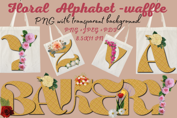 Floral Alphabet-Waffle-Letters: Integrating an Elegant Alphabet Set into Your Creative Process