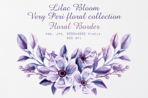 Lilac Bloom Floral Border: A Design Element for Distinctive Visual Spaces