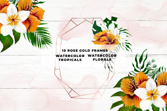 Rose Gold Tropical Floral Border: A Designer's Dream Toolkit