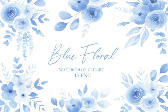 The Art of Ambiance: How Blue Roses Watercolor Floral Elevates Creative Projects