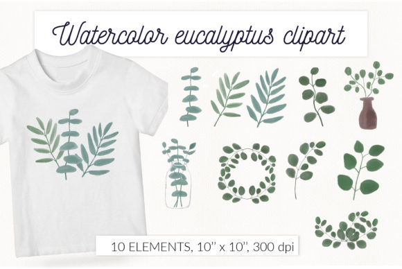 The Artful Utility of Watercolor Eucalyptus Greenery Floral Clipart