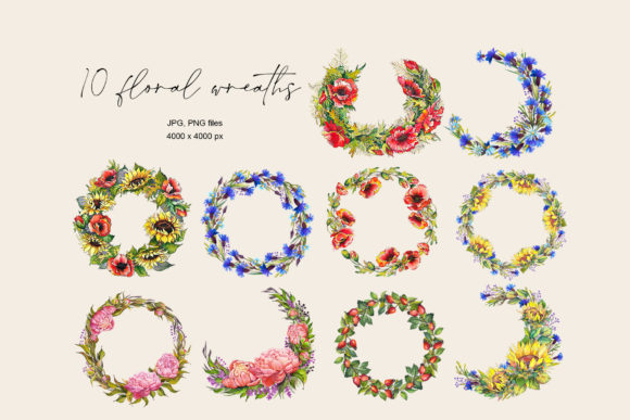 The Beauty of Realistic Watercolor Floral Wreathes