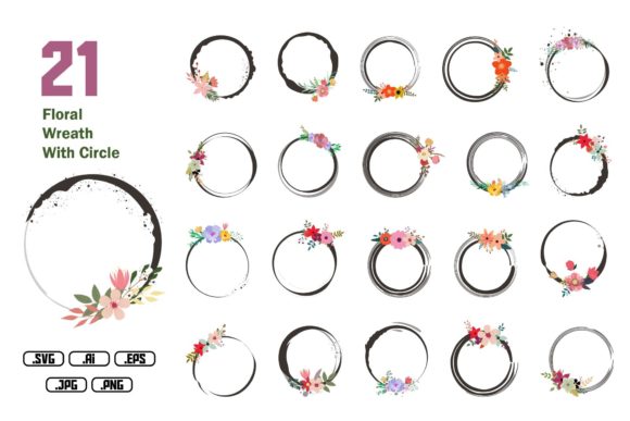 The Digital Artisan's Guide to Using a Floral Wreath with Circle Design