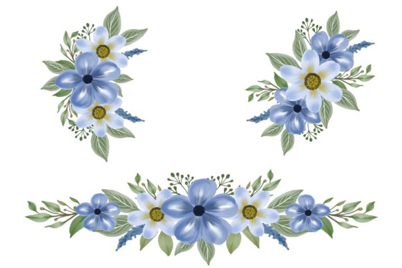 The Distinctive Appeal of an Arrangement Blue Floral Watercolor Frame