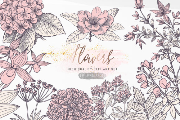 The Enduring Allure of Hand Drawn Flowers Clipart in the Modern Creative Toolkit