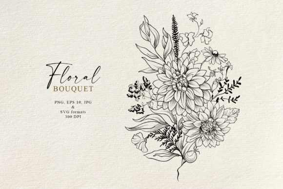 The Timeless Appeal of the Hand Drawn Floral Bouquet PNG in Modern Digital Design
