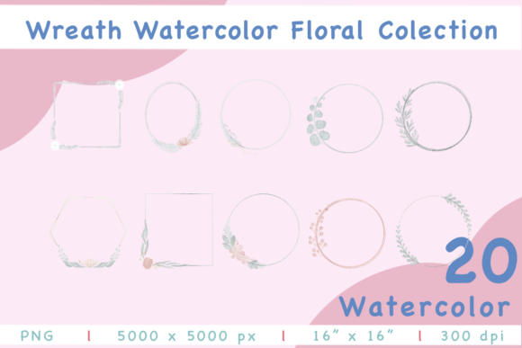 Wreath Watercolor Floral: A Versatile Digital Art Asset