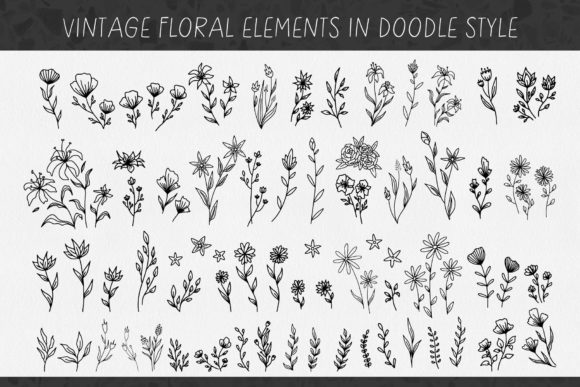 Your Guide to Vintage Doodle Floral Elements